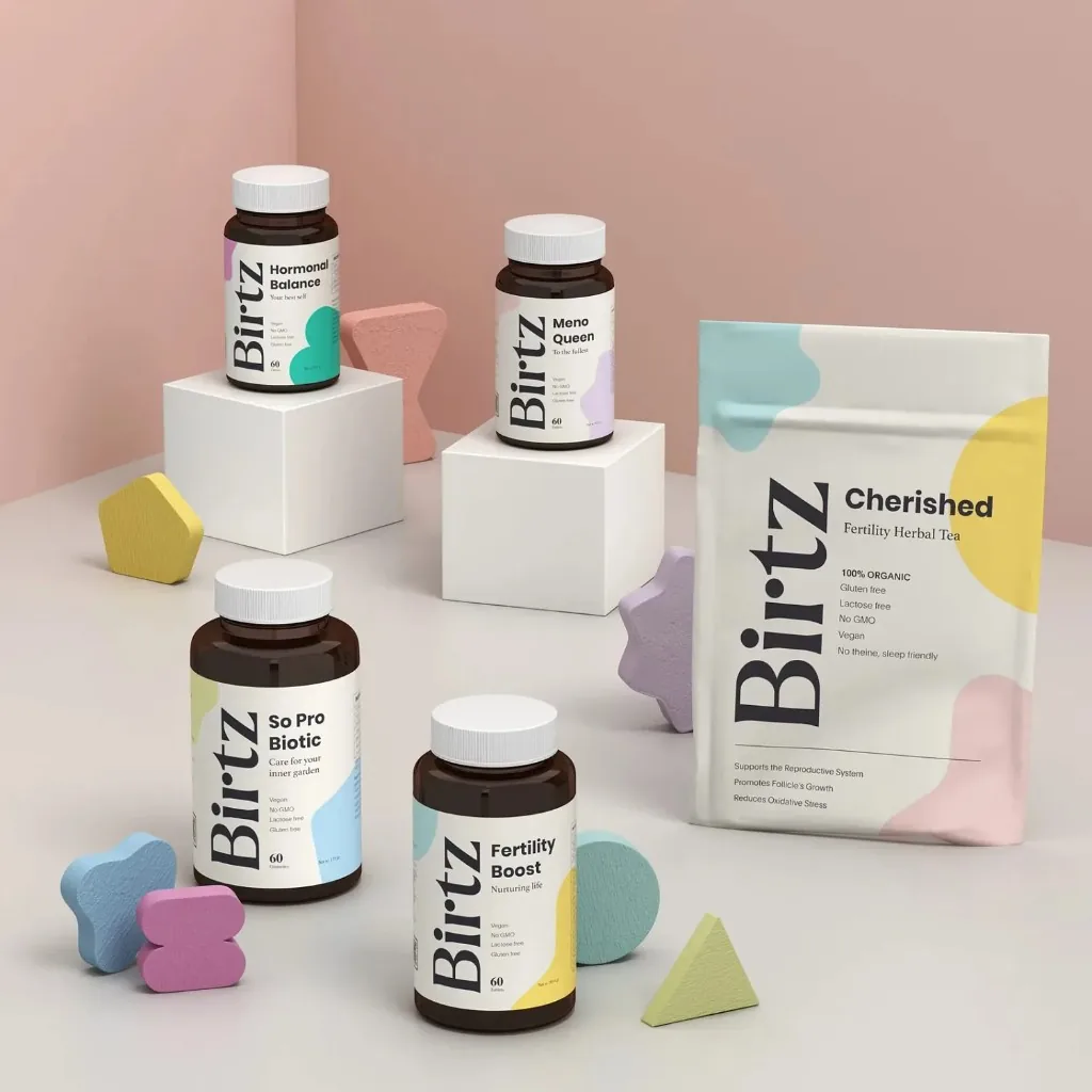 Birtz product lineup packaging